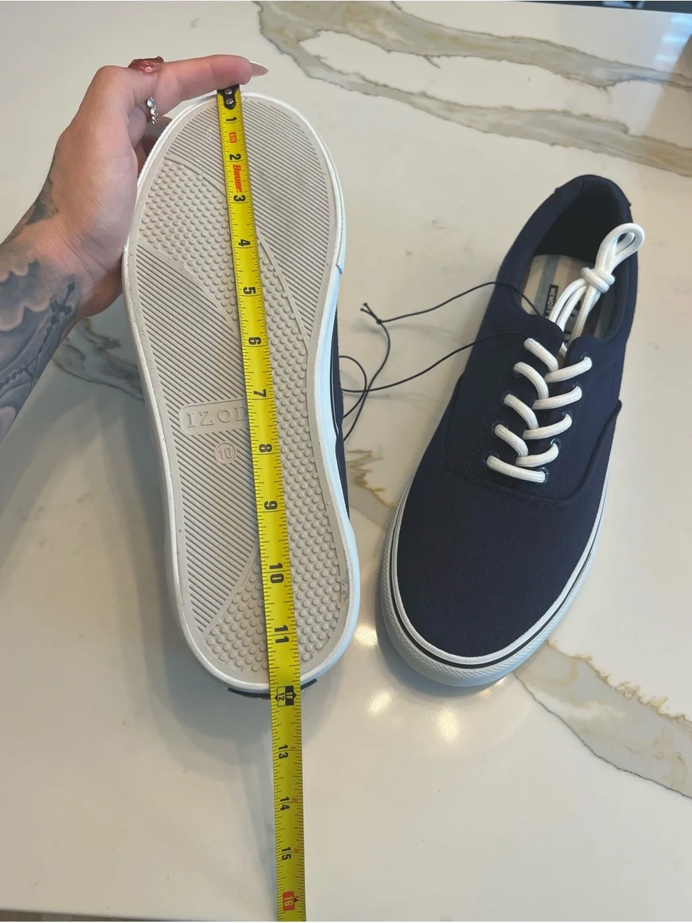 Izod Navy Canvas Low-Top Sneakers with White Sole